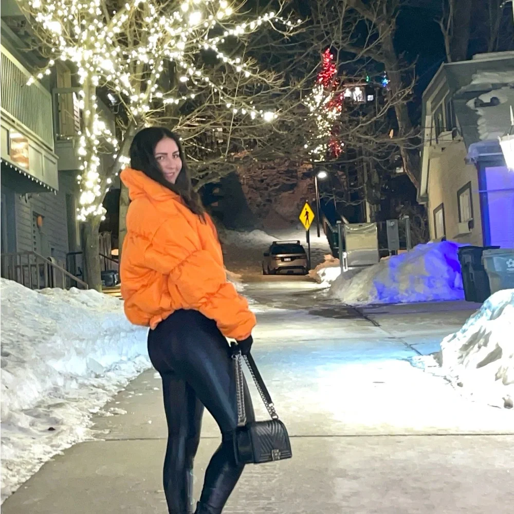 Dylan Orange Puffer Jacket - Picture 3 of 6